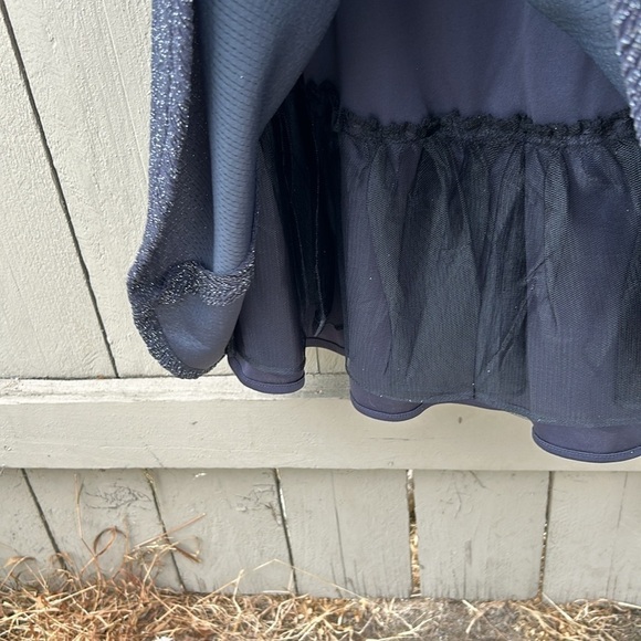 NWT B & A by Betsey and Adam Cocktail Dress Black With Silver Sparkles Prom - Picture 8 of 13